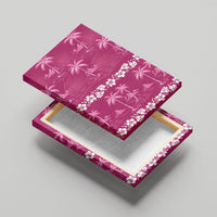Pink Hawaii Palm Tree Hibiscus Canvas Wall Art Fantasy Summer Vibe LT01 - Polynesian Pride