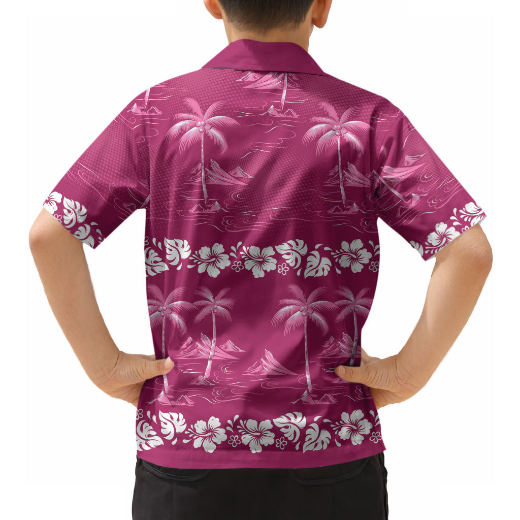 Pink Hawaii Palm Tree Hibiscus Hawaiian Shirt Fantasy Summer Vibe LT01 - Polynesian Pride