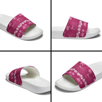Pink Hawaii Palm Tree Hibiscus Slide Sandals Fantasy Summer Vibe LT01 - Polynesian Pride