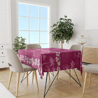 Pink Hawaii Palm Tree Hibiscus Tablecloth Fantasy Summer Vibe LT01 - Polynesian Pride