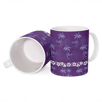 Purple Hawaii Palm Tree Hibiscus Ceramic Mug Fantasy Summer Vibe LT01 - Polynesian Pride
