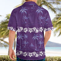 Purple Hawaii Palm Tree Hibiscus Hawaiian Shirt Fantasy Summer Vibe LT01 - Polynesian Pride
