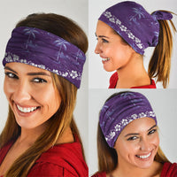 Purple Hawaii Palm Tree Hibiscus Neck Gaiter Fantasy Summer Vibe LT01 - Polynesian Pride