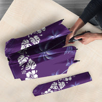 Purple Hawaii Palm Tree Hibiscus Umbrella Fantasy Summer Vibe LT01 - Polynesian Pride