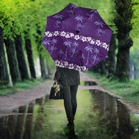 Purple Hawaii Palm Tree Hibiscus Umbrella Fantasy Summer Vibe LT01 - Polynesian Pride