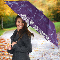 Purple Hawaii Palm Tree Hibiscus Umbrella Fantasy Summer Vibe LT01 - Polynesian Pride