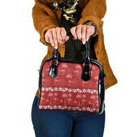 Red Hawaii Palm Tree Hibiscus Shoulder Handbag Fantasy Summer Vibe LT01 One Size Red - Polynesian Pride