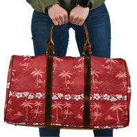Red Hawaii Palm Tree Hibiscus Travel Bag Fantasy Summer Vibe LT01 Red - Polynesian Pride