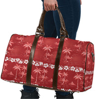 Red Hawaii Palm Tree Hibiscus Travel Bag Fantasy Summer Vibe LT01 - Polynesian Pride