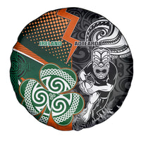 New Zealand and Ireland Rugby Spare Tire Cover Silver Fern With Shamrock 2023 World Cup LT01 - Polynesian Pride