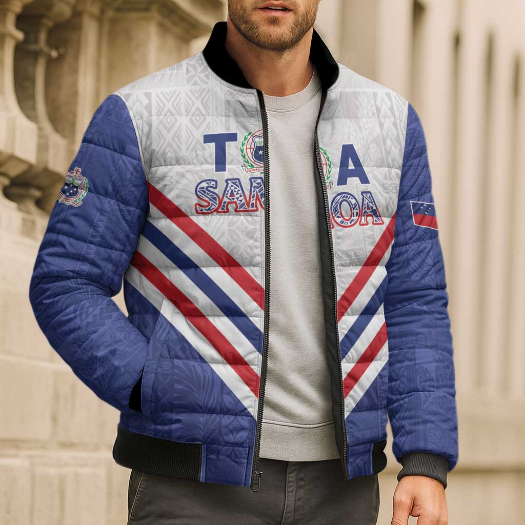 Custom Toa Samoa Rugby Bomber Puffer Jacket 1992-1993 Special Edition - Polynesian Pride