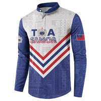 Custom Toa Samoa Rugby Button Sweatshirt 1992-1993 Special Edition - Polynesian Pride