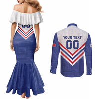 Custom Toa Samoa Rugby Couples Matching Mermaid Dress and Long Sleeve Button Shirt 1992-1993 Special Edition - Polynesian Pride