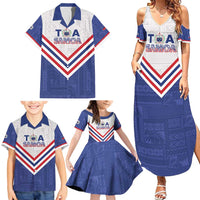 Custom Toa Samoa Rugby Family Matching Summer Maxi Dress and Hawaiian Shirt 1992-1993 Special Edition - Polynesian Pride