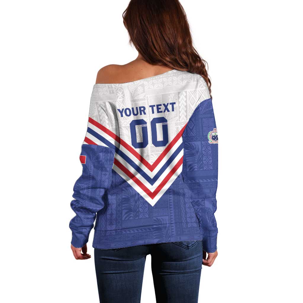 Custom Toa Samoa Rugby Off Shoulder Sweater 1992-1993 Special Edition - Polynesian Pride
