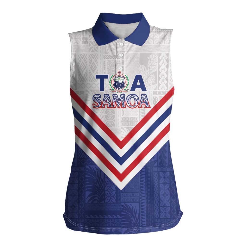 Custom Toa Samoa Rugby Women Sleeveless Polo Shirt 1992-1993 Special Edition - Polynesian Pride