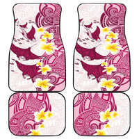 Maori Manta Ray Plumeria Royal Pink Car Mats