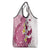 Maori Manta Ray Plumeria Royal Pink Grocery Bag