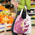 Maori Manta Ray Plumeria Royal Pink Grocery Bag
