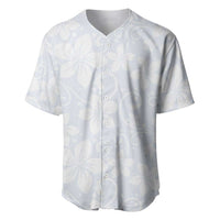Plumeria Floral White Sunday Baseball Jersey LT01 White - Polynesian Pride