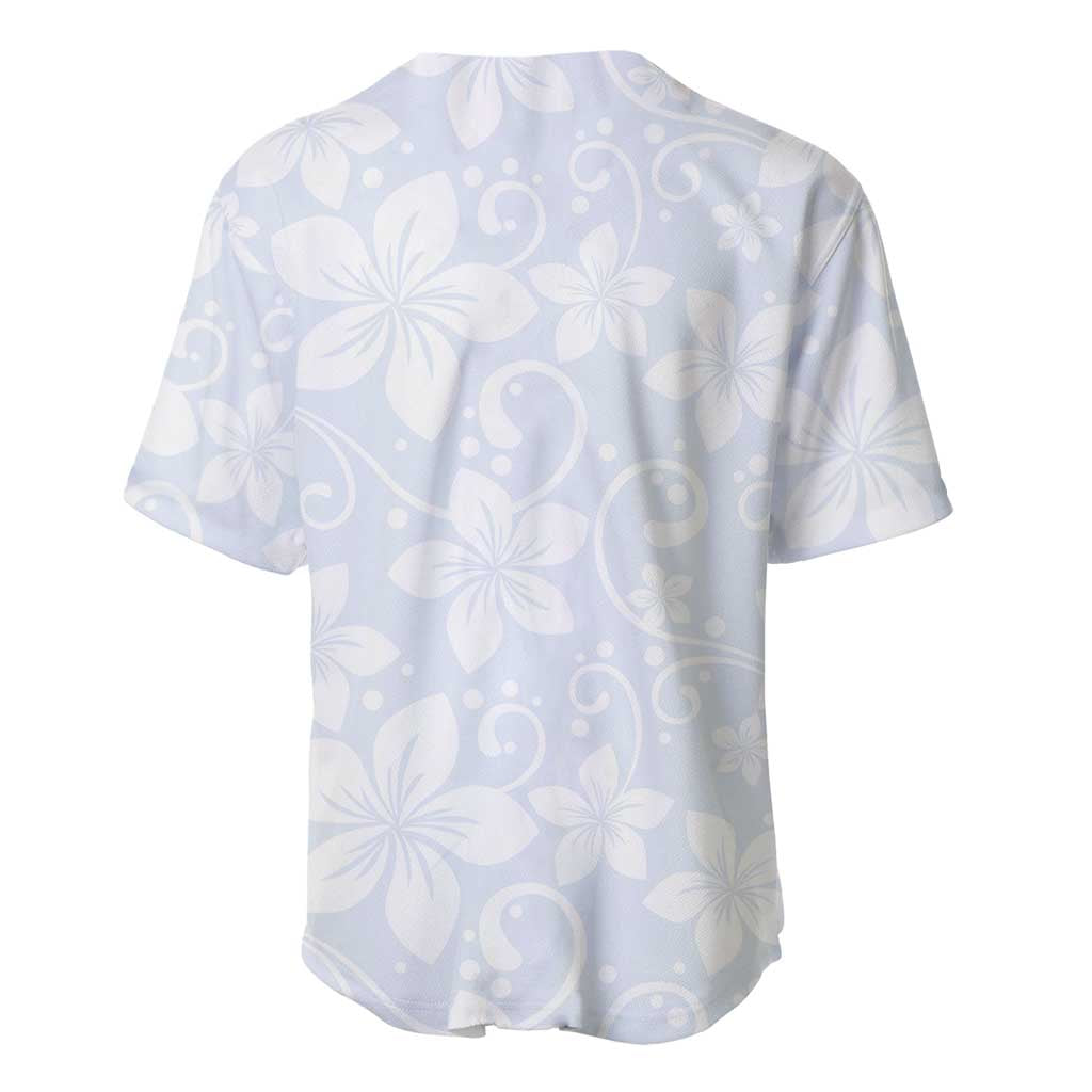 Plumeria Floral White Sunday Baseball Jersey LT01 - Polynesian Pride