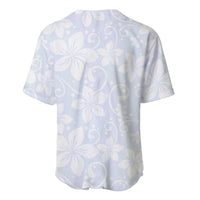 Plumeria Floral White Sunday Baseball Jersey LT01 - Polynesian Pride