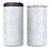 Plumeria Floral White Sunday 4 in 1 Can Cooler Tumbler