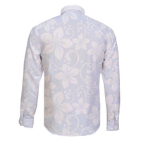 Plumeria Floral White Sunday Family Matching Off Shoulder Short Dress and Hawaiian Shirt