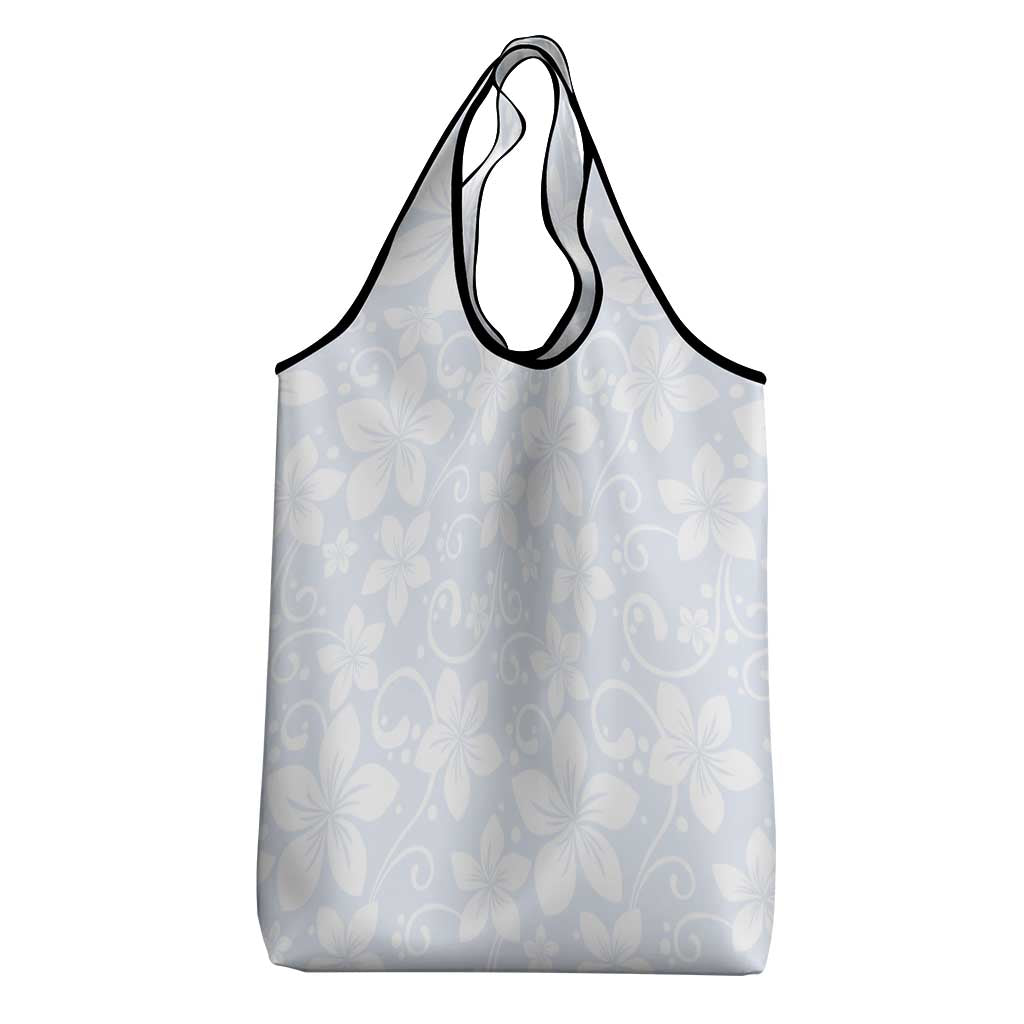 Plumeria Floral White Sunday Grocery Bag