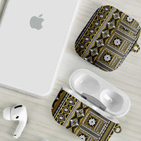 Fiji Masi Tapa Pattern Yellow AirPods Case - Polynesian Pride