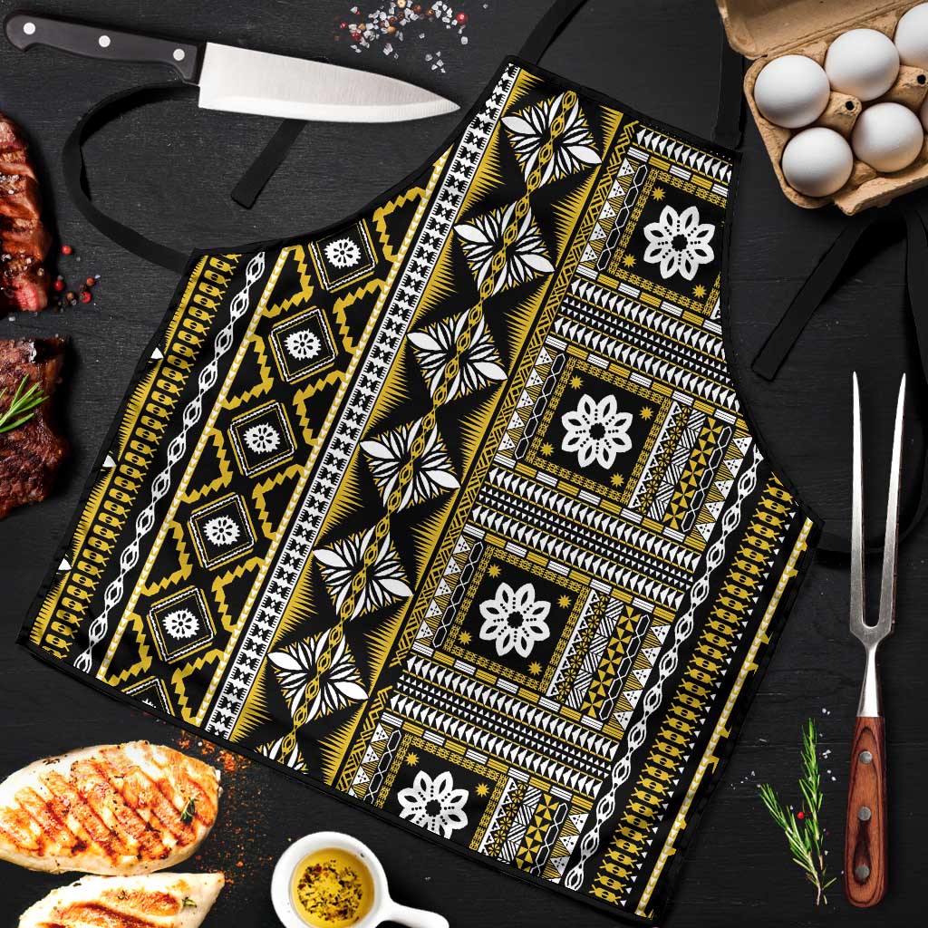 Fiji Masi Tapa Pattern Yellow Apron - Polynesian Pride
