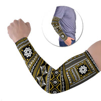 Fiji Masi Tapa Pattern Yellow Arm Sleeves - Polynesian Pride