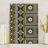 Fiji Masi Tapa Pattern Yellow Canvas Wall Art - Polynesian Pride