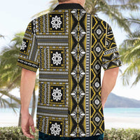 Fiji Masi Tapa Pattern Yellow Hawaiian Shirt - Polynesian Pride