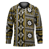 Fiji Masi Tapa Pattern Yellow Hockey Jersey - Polynesian Pride
