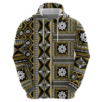Fiji Masi Tapa Pattern Yellow Hoodie - Polynesian Pride