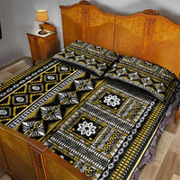 Fiji Masi Tapa Pattern Yellow Quilt Bed Set - Polynesian Pride