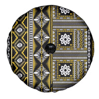 Fiji Masi Tapa Pattern Yellow Spare Tire Cover - Polynesian Pride