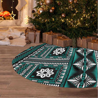Fiji Masi Tapa Pattern Teal Tree Skirt - Polynesian Pride