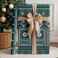 Fiji Masi Tapa Pattern Teal Wrapping Paper - Polynesian Pride