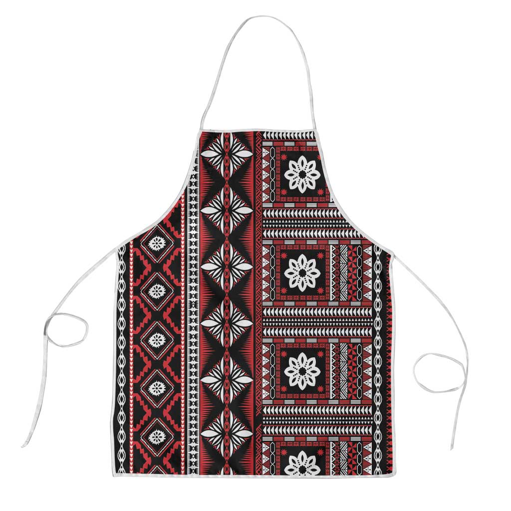 Fiji Masi Tapa Pattern Red Apron - Polynesian Pride