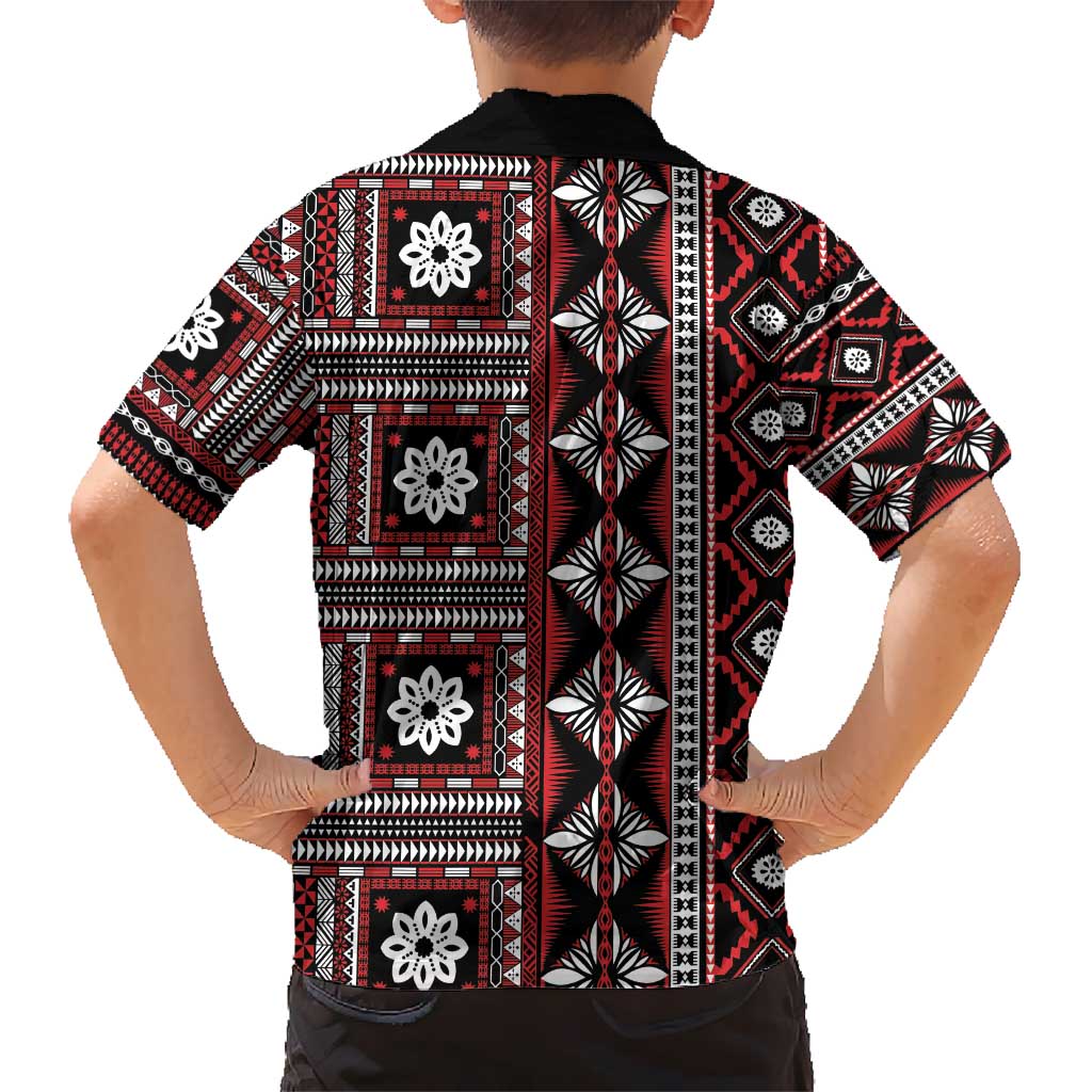 Fiji Masi Tapa Pattern Red Hawaiian Shirt - Polynesian Pride
