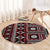 Fiji Masi Tapa Pattern Red Round Carpet - Polynesian Pride