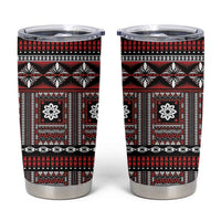 Fiji Masi Tapa Pattern Red Tumbler Cup - Polynesian Pride
