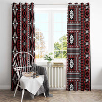 Fiji Masi Tapa Pattern Red Window Curtain - Polynesian Pride