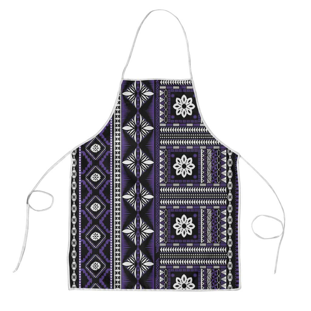 Fiji Masi Tapa Pattern Purple Apron - Polynesian Pride