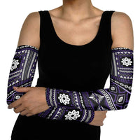 Fiji Masi Tapa Pattern Purple Arm Sleeves - Polynesian Pride