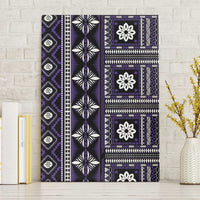 Fiji Masi Tapa Pattern Purple Canvas Wall Art - Polynesian Pride