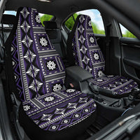Fiji Masi Tapa Pattern Purple Car Seat Cover - Polynesian Pride
