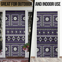 Fiji Masi Tapa Pattern Purple Door Cover - Polynesian Pride